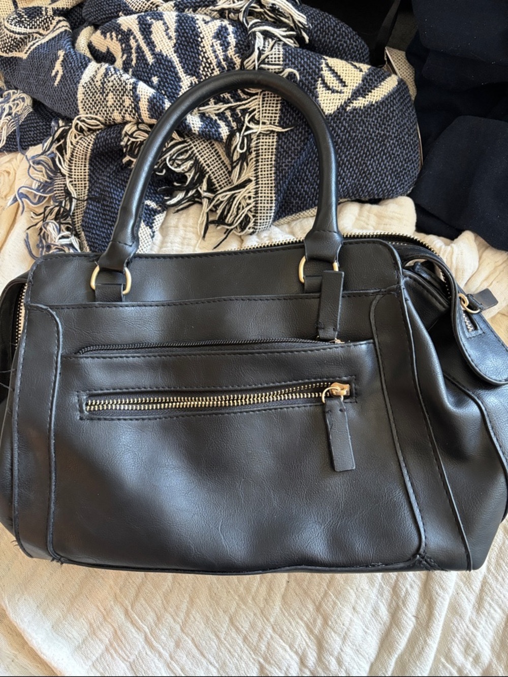 Classic Black Leather Purse